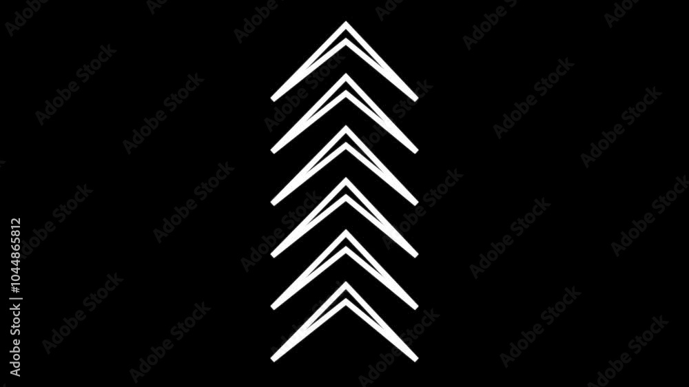 Poster abstract directional swipe arrow animation