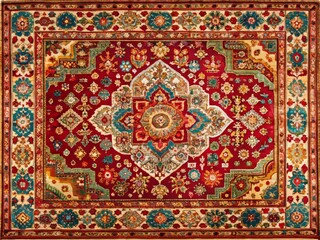 Fototapeta premium Vibrant Turkish Knotted Rugs in Rich Colors Perfect for Home Decor and Interior Design Inspiration