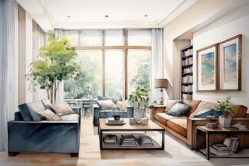 Room architecture furniture building.