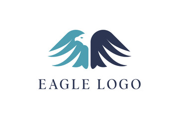 Obraz premium Simple Eagle Logo Template Design Concept 
