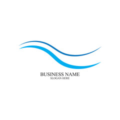 Water Wave symbol and icon Logo Template vector