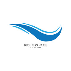 Water Wave symbol and icon Logo Template vector