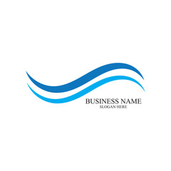 Water Wave symbol and icon Logo Template vector