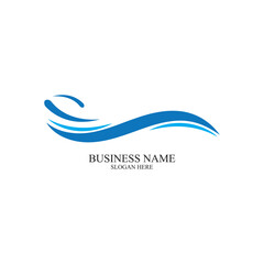 Water Wave symbol and icon Logo Template vector