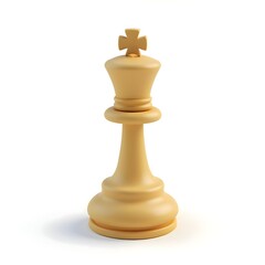White Chess King Piece  
