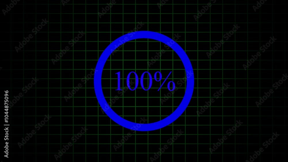 Poster circles loading icon on black background