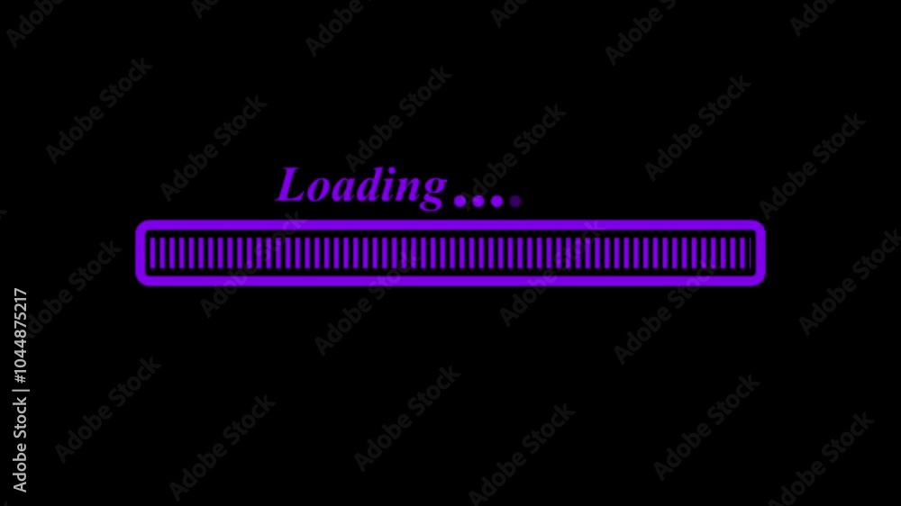 Poster loading bar animation with purple color