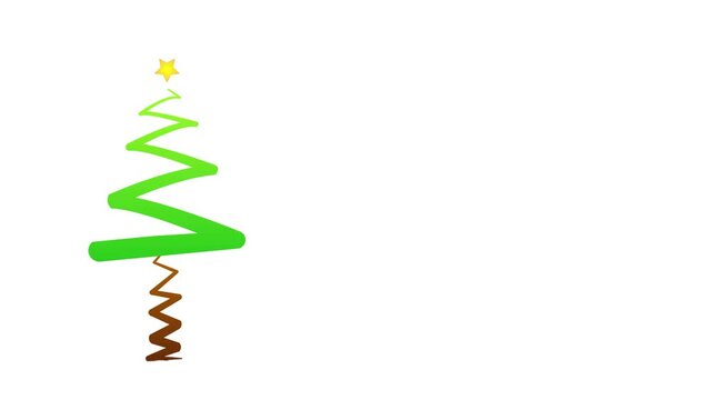 Christmas tree with star, simple and minimal design, copy space for text
