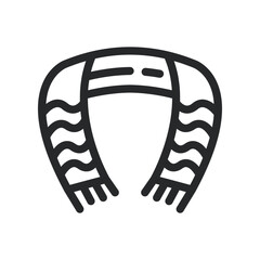 Fall Scarf Lineart Icon