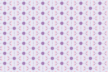 floral pattern on a light purple background ethnic fabric seamless pattern design for cloth, textile pattern, editable vector illustration