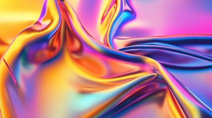 Naklejka premium A colorful piece of fabric with a rainbow pattern