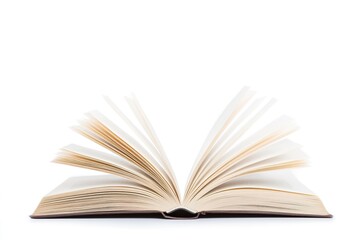 open book with moving pages, isolated on a white background