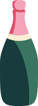 recommend clip art: Cartoon champagne bottle illustration.        