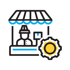 Vector multicolor icon for Merchant service