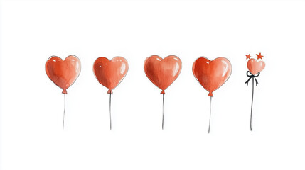 herz, liebe, ballon, valentin, feier, figur, day, geburtstag, rot, urlaub, romantisch-, party, luft, dekoration, vektor, geschenk, symbol, abbildung, ballon, farbe, spaß, isoliert, pink, herz, helium
