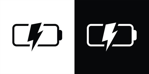 Obraz premium battery icon. battery charge indicator, fast charging battery icon symbol sign collections. vector illustration