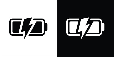 battery icon. battery charge indicator, fast charging battery icon symbol sign collections. vector illustration