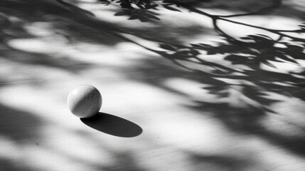 Solitary Ball with Shadows in Black and White