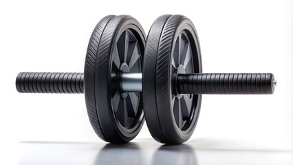 Situp roller tool for workout on white background