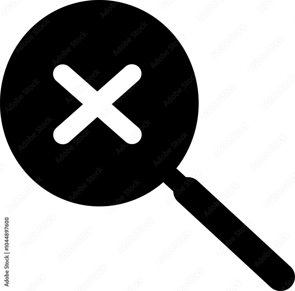 Poster search cancel icon. magnifying glass delete vector icon. replaceable vector design.