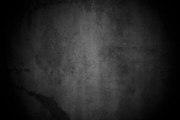 Old wall texture cement dark black gray background abstract grey color design are light with white gradient background.