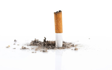 extinguished cigarette concept stop smoking, healthy lifestyle