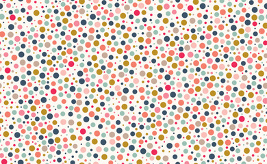 Funny Retro Groovy Valentines Day seamless pattern with polka dot in trendy 70s retro  style. Valentine background of cartoon character. 70s -90s lovely elements. Vector illustration.	