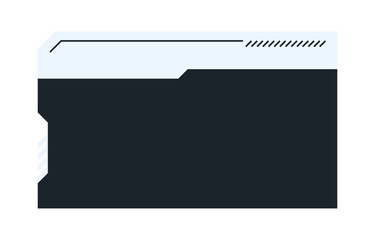 Futuristic element vector illustration. Colorful lower third video overlay.
