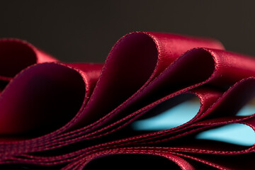 packaging soft and smooth ribbon close-up