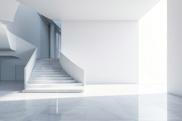 Building in university architecture staircase flooring.