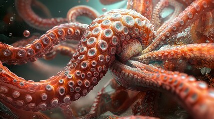 Close Up of an Octopus Tentacle - Abstract Marine Life