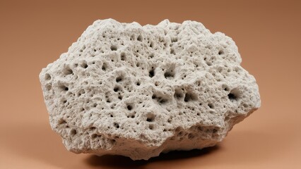 Obraz premium White sepiolite mineral detailed structure photograph. Professional studio lighting revealing intricate fibrous patterns and natural curves. High-resolution mineral macro photography black background