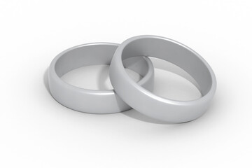 Silberne Eheringe 