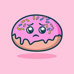 Donut Cartoon Vector Art, Illustration and Graphic