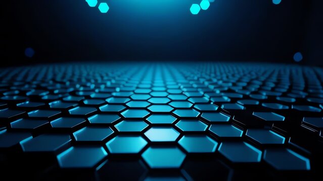 Hex-shaped blue wallpaper

