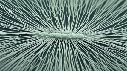 Obraz premium White sepiolite mineral detailed structure photograph. Professional studio lighting revealing intricate fibrous patterns and natural curves. High-resolution mineral macro photography black background