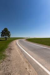 Fototapeta premium paved road for transport in rural areas