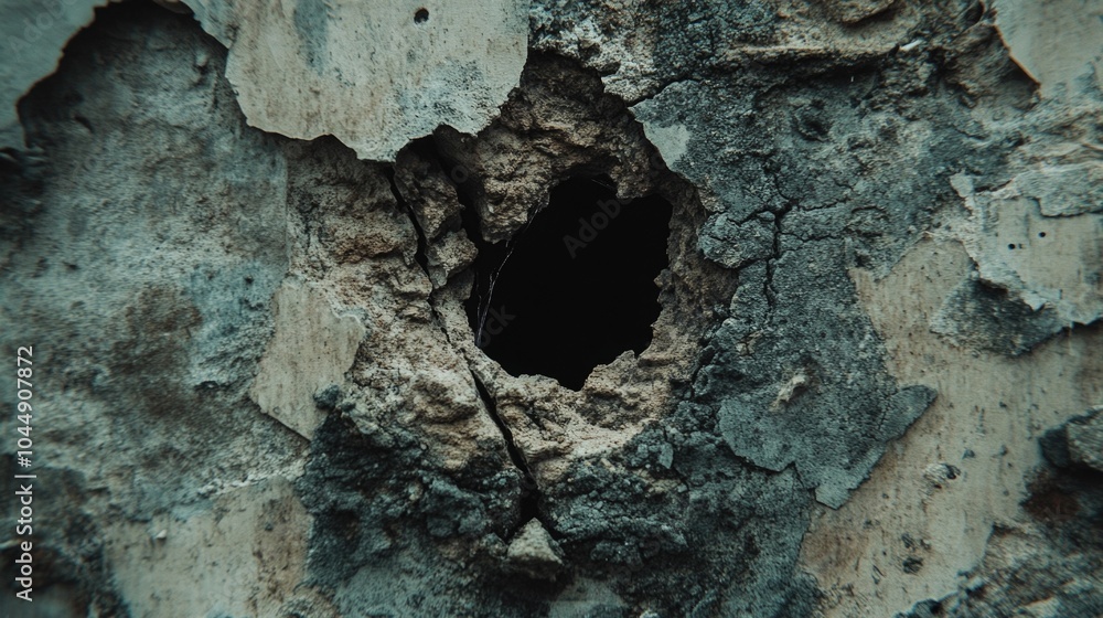 Poster image of tree trunk with a hole in the bark