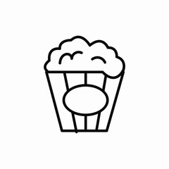 cinema pop corn icon sign vector