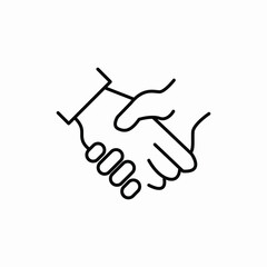 handshake deal icon sign vector