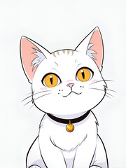 Obraz premium cartoon style, Close-up of Suphalak (Animal), isolated on a white background