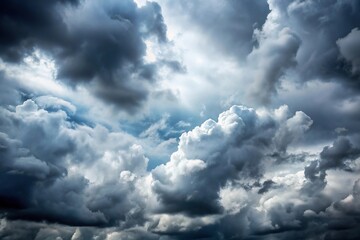 Obraz premium Sky background with white clouds and blue hues