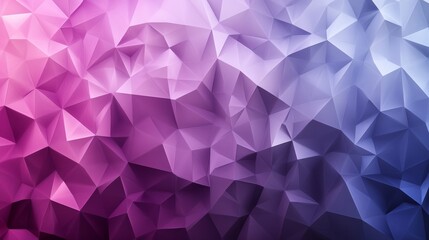 Fototapeta premium Abstract geometric background featuring a gradient of purple and blue polygons, ideal for digital art and design projects.