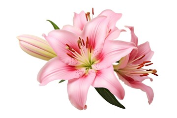 Fototapeta premium A Pink Lily Flower flower lily blossom.