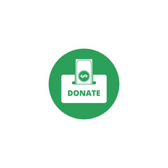 Donation box icon isolated on transparent background