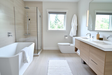 Transform your daily routine with a high-tech bathroom featuring smart mirrors and heated floors for ultimate comfort and luxury