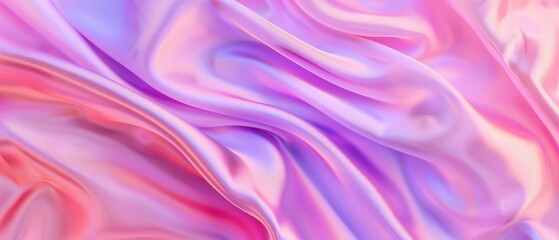 Obraz premium Silk Fabric in Gradient Purple and Pink, a luxurious and elegant textile featuring a smooth blend of rich purple and soft pink hues, perfect for fashion and decor.