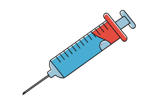 recommend clip art: Syringe injection | isolated vector silhouette illustration on white background