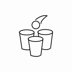 ball glasses table game icon sign vector