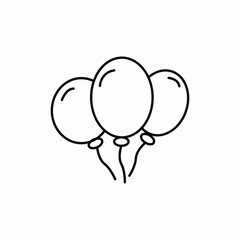 balloon decoration icon sign vector